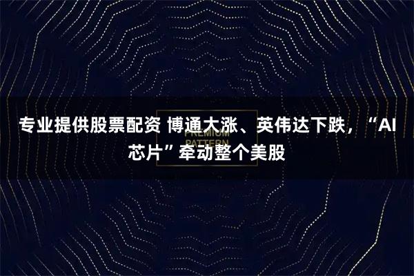 专业提供股票配资 博通大涨、英伟达下跌，“AI芯片”牵动整个美股